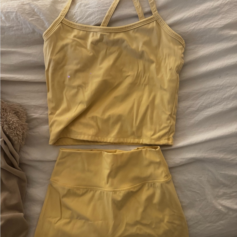 Amazon Yellow Two-Piece Workout Set - image 1